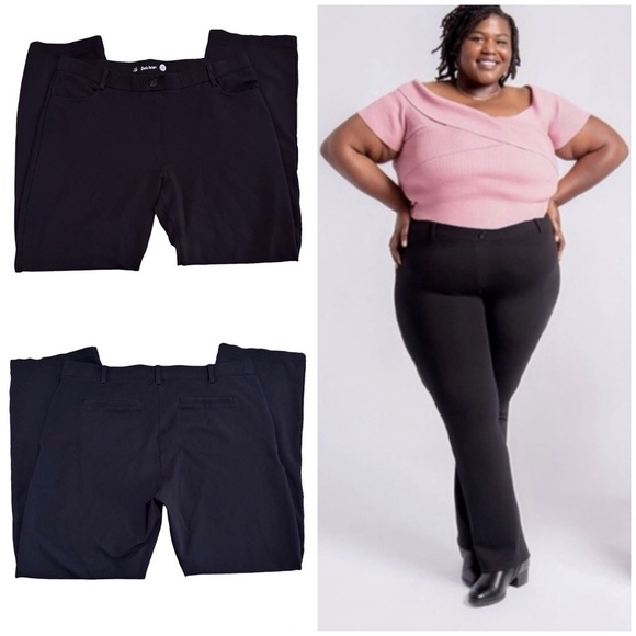 Betabrand Black Classic Straight Leg Dress Pant Yoga Pants size 2X - Picture 1 of 7